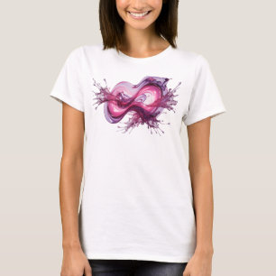 Modern Silver INFINITY 3D Text Art T-Shirt