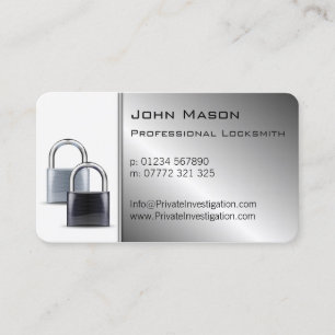 Modern Silver Locks, Locksmith Business Card