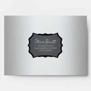 Modern Silver Minimalist Envelope