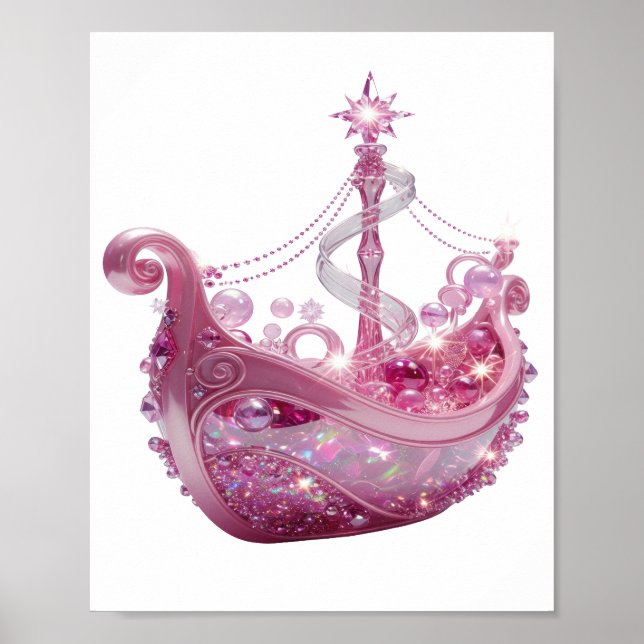 Modern Silver PRINCESS CROWN Print (Front)