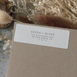 Modern Silver Script Return Address Label<br><div class="desc">These modern silver script return address labels are perfect for a minimalist wedding. The simple silver grey colour design features unique industrial lettering typography with modern boho style. Customizable in any colour. Keep the design minimal and elegant, as is, or personalize it by adding your own graphics and artwork. These...</div>