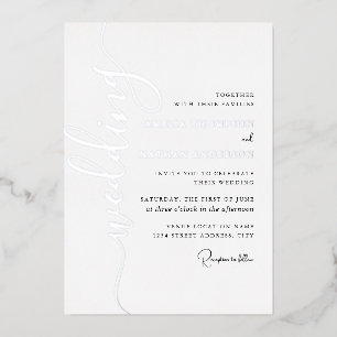 Modern Silver Script Wedding 