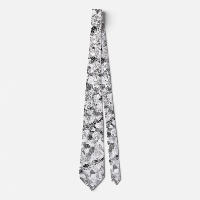 Modern Silver Sparkle Tie (Front)