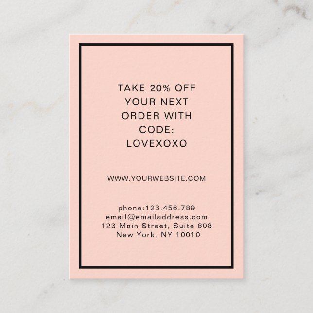 Modern, simpel  Discount Card (Front)