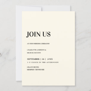 Modern, simpel, elegant, beige Invitation