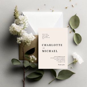 Modern, simpel, elegante Einladung Invitation