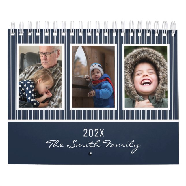 Modern Simple 2023 Family Photo Custom Calendar (Cover)