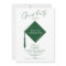 Modern Simple 2 Photo Green Graduation Party  
