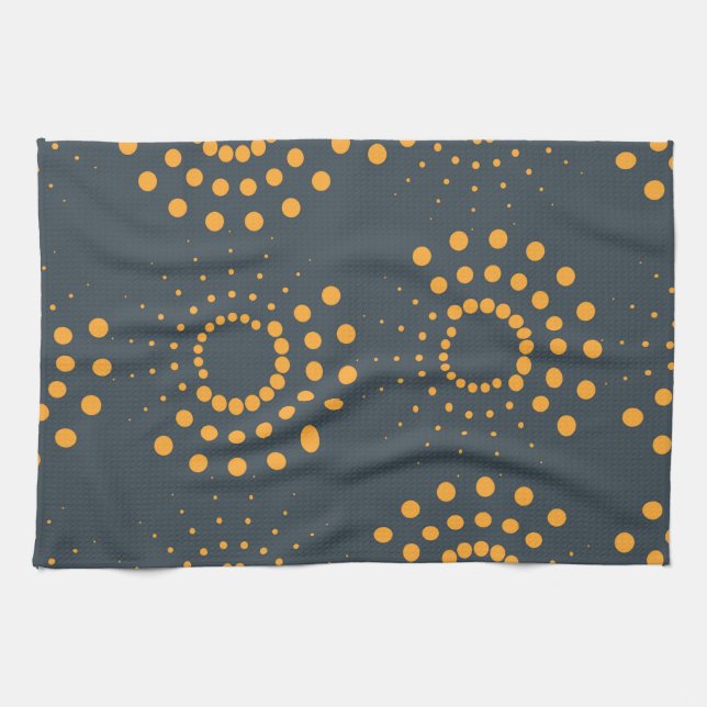 Modern, simple, abstract geometric pattern art kitchen towel (Horizontal)