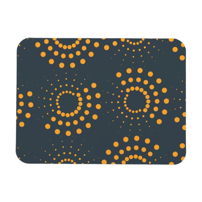 Modern, simple, abstract geometric pattern art magnet (Horizontal)