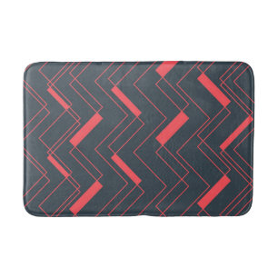 Modern, simple, abstract, vibrant, trendy pattern bath mat