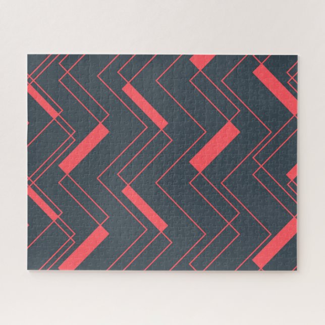 Modern, simple, abstract, vibrant, trendy pattern jigsaw puzzle (Horizontal)