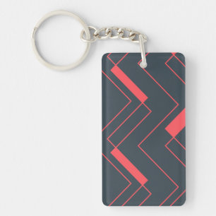 Modern, simple, abstract, vibrant, trendy pattern keychain