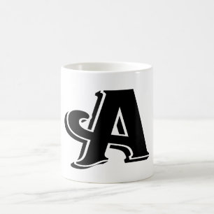 Modern Simple Alphabet Mug Letter A