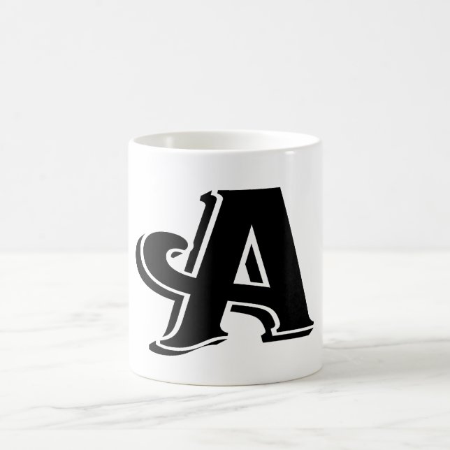 Modern Simple Alphabet Mug Letter A (Center)