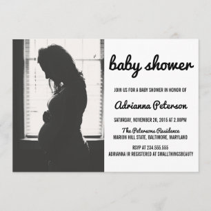 Modern Simple Baby Shower Photo Invitation