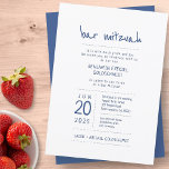Modern   Simple Bar Mitzvah Invitation<br><div class="desc">Composed of playful script and san serif typography; All against a backdrop of white background. 

This is designed by Select Party Supplies,  exclusive for Zazzle.

Available here:
http://www.zazzle.com/selectpartysupplies</div>