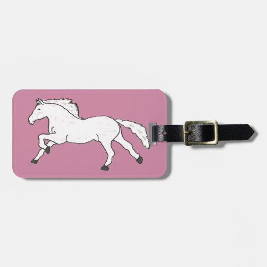 Modern, Simple & Beautiful Hand Drawn Horse Luggage Tag