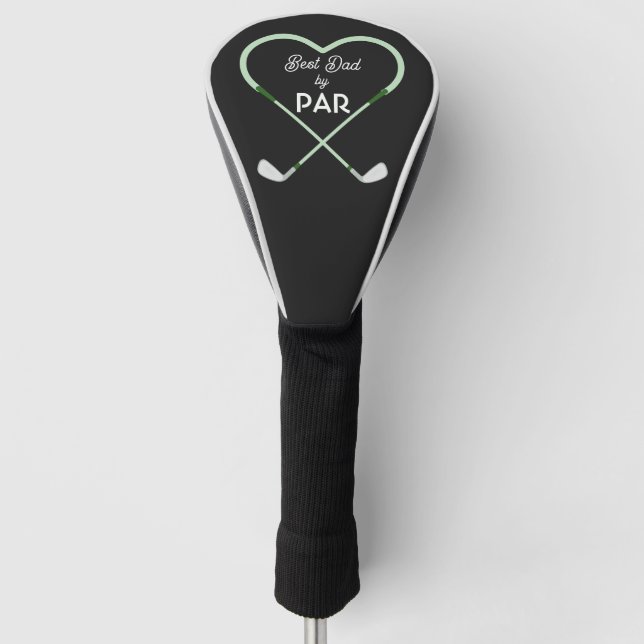Modern Simple Best Dad by Par  Golf Head Cover (Front)