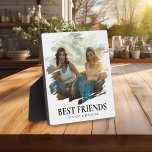 Modern SImple Best Friends Photo & Name Plaque<br><div class="desc">Modern personalized best friends photo plaque featuring a smudge custom picture of you and your bestie,  the text 'BEST FRIENDS' and your names. Any BFF would love to receive this gorgeous plaque,  which they could display with love in their home.</div>