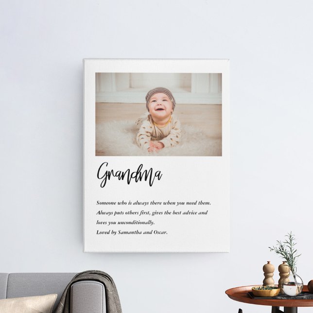 Modern Simple Best Grandma Ever Best Beauty Gift Canvas Print (Creator Uploaded)