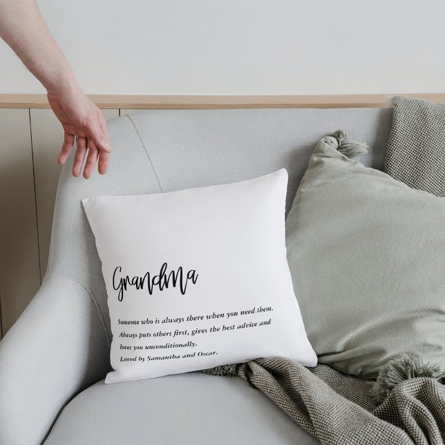Modern Simple Best Grandma Ever Best Beauty Gift Throw Pillow (Creator Uploaded)