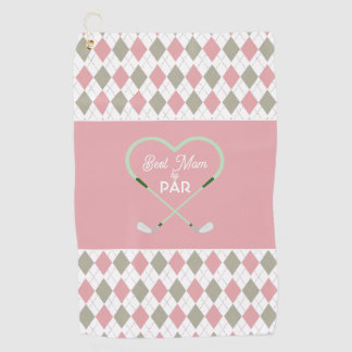 Modern Simple Best Mom by Par Golf Towel