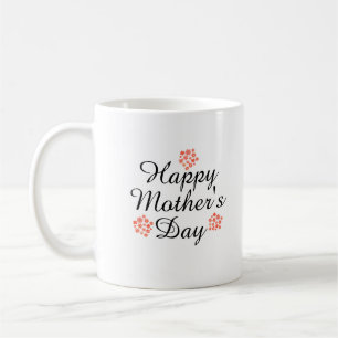 modern simple black and white happy mother's day coffee mug