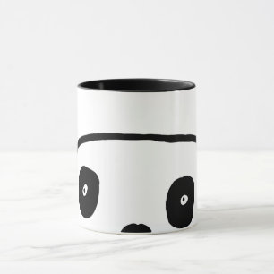 Modern Simple Black And White Kawaii Panda Bear Mug