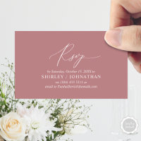 Modern Simple Black Calligraphy, Wedding RSVP