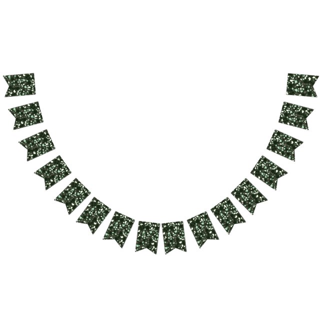 Modern Simple Black Green Terrazzo bunting  Bunting Flags (All)