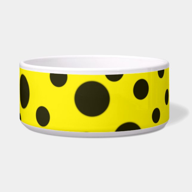 Modern Simple Black polka dot yellow pattern (Front)