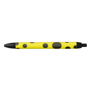 Modern Simple Black polka dot yellow pattern Ink Pen