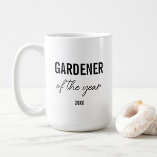 Modern Simple Black Typography Custom Gardener Coffee Mug