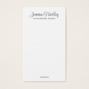 Modern Simple Black White Earring Display Cards