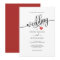 Modern Simple Black, White Red Heart Wedding