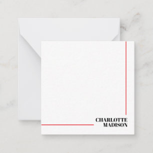 Modern Simple Black White Trendy Minimalist Plain Card
