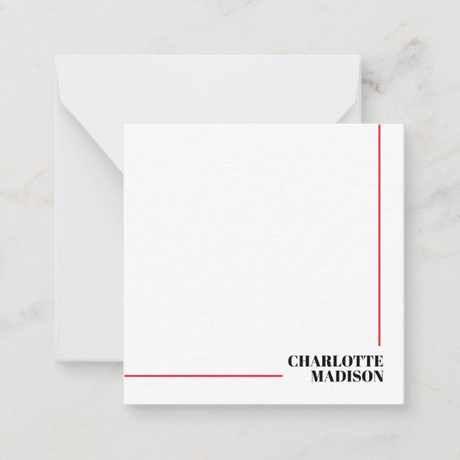 Modern Simple Black White Trendy Minimalist Plain  Card (Front)