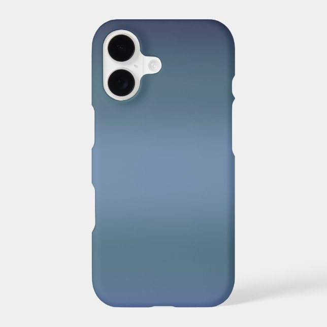 Modern Simple Blue navy Gradient Colour iPhone Case (Back)