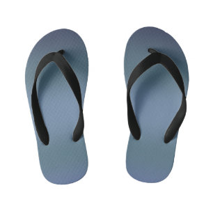 Modern Simple Blue navy Gradient Colour Kid's Flip Flops
