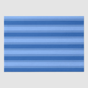 Modern Simple blue Navy Two Tone Stripe name Tissue Paper
