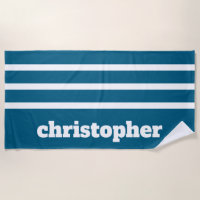 Modern Simple Blue Pool Monogram Name