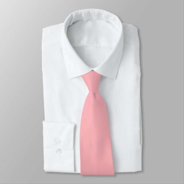 Modern Simple Blush Pink Neck Tie (Tied)