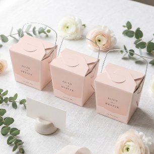 Modern Simple Blush Wedding Favor Box
