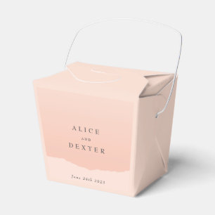 Modern Simple Blush Wedding Favor Box