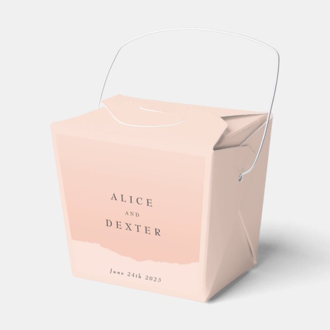 Modern Simple Blush Wedding Favor Box (Front Side)
