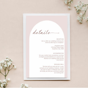 Modern Simple Bohemian Arch Details Enclosure Card
