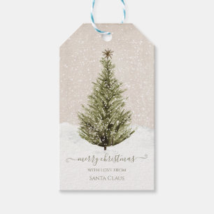 Modern Simple Boho Christmas Tree Gift Tags