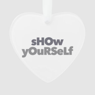 Modern, simple, bold, urban design Show Yourself Ornament