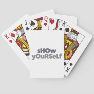 Modern, simple, bold, urban design Show Yourself Playing Cards